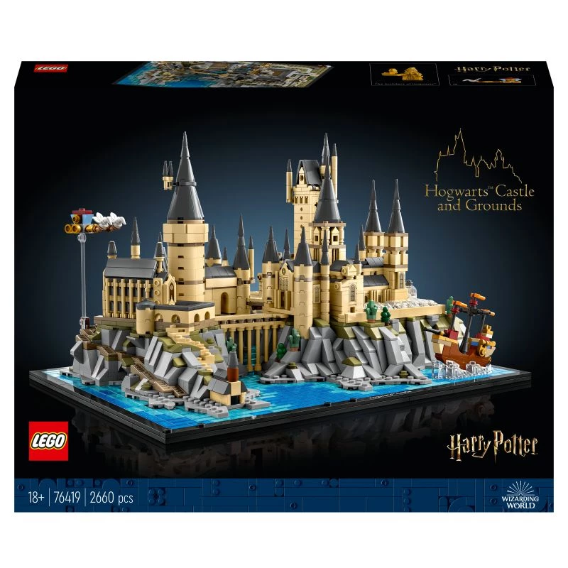 LEGO 76419 Harija Potera Cūkkārpas pils un teritorijas lielais komplekts pieaugušajiem, ieskaitot ikoniskas vietas: Lielā zāle, Noslēpumu palāta un vēl