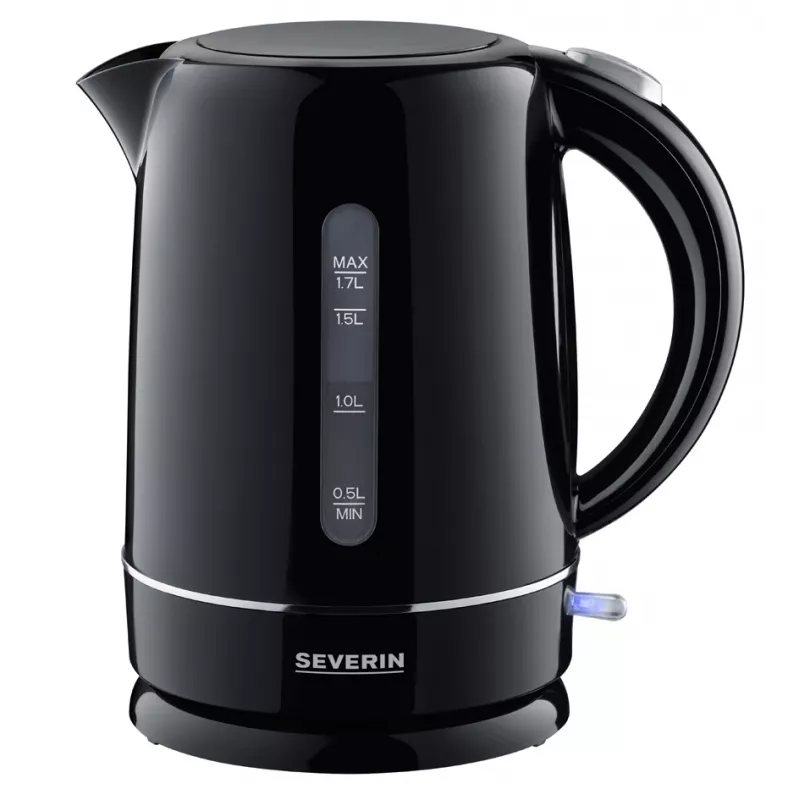 Severin WK 4322 elektriskā tējkanna 1.7 L 2200 W Melna