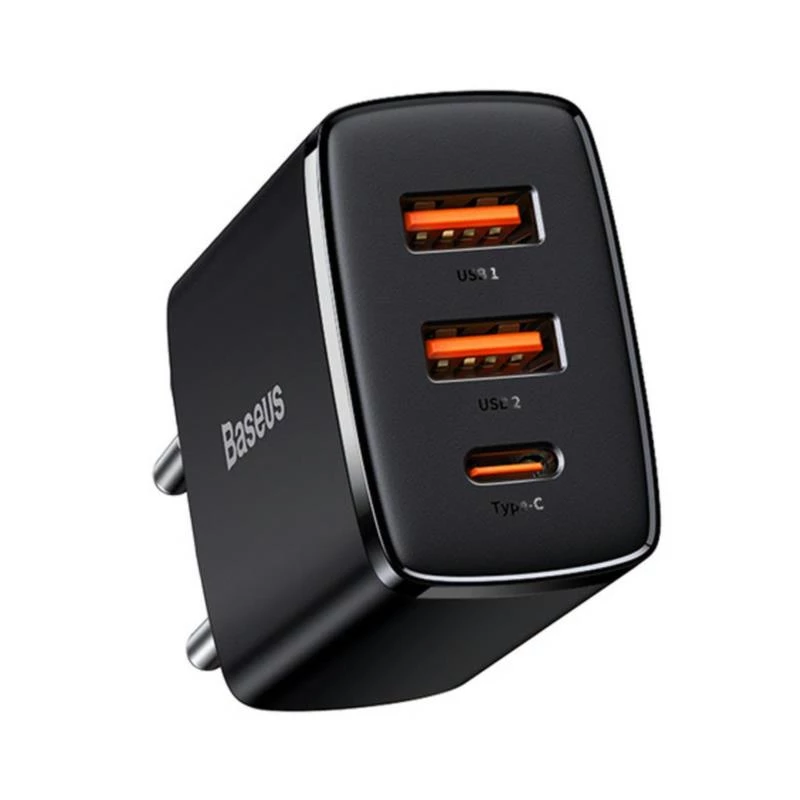 Baseus 30W USB lādētājs QC PD3.0 Type C ātra uzlāde iPhone 17 16 15 14 13 12 Pro Max Xiaomi Samsung