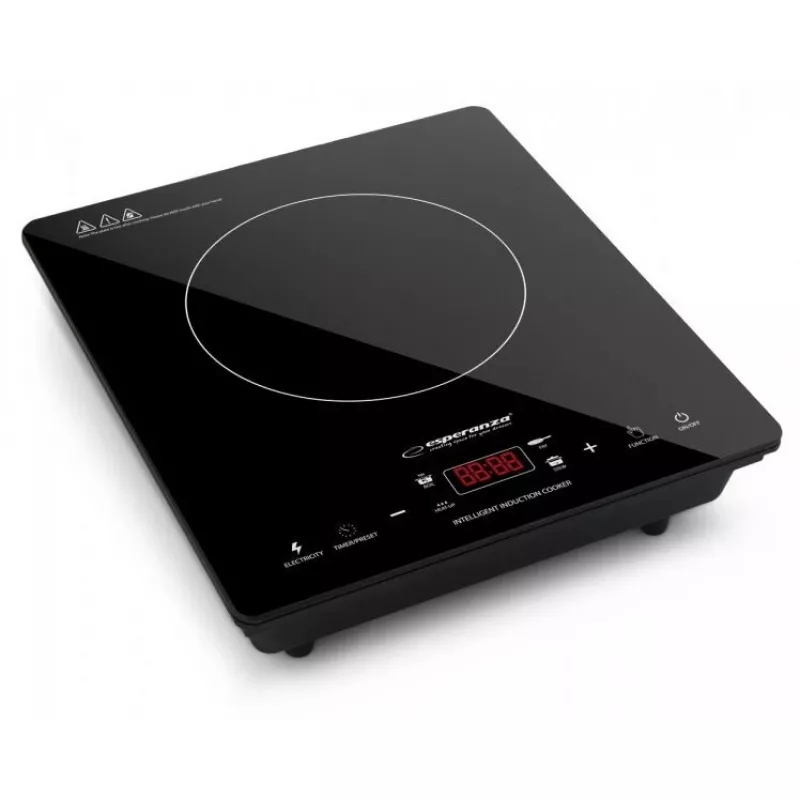 Esperanza EKH009 Melna plakanā virsma 28 cm Indukcijas plīts 1 deglis