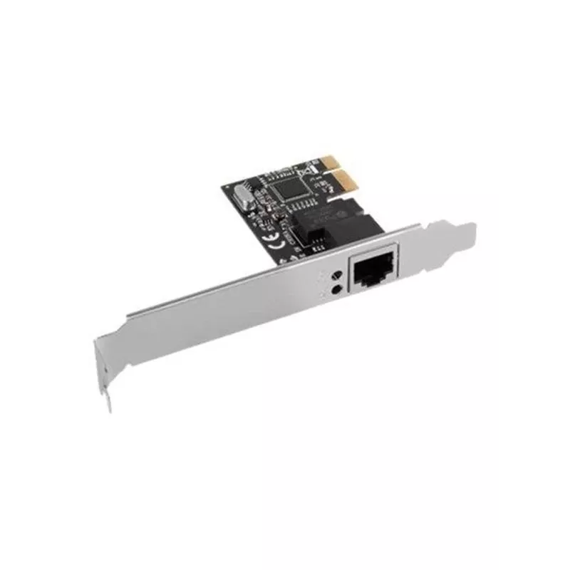Iekšējā tīkla karte LANBERG PCE-1GB-201, PCI Express, 1× RJ-45 Gigabit (1000 Mbit/s), melna