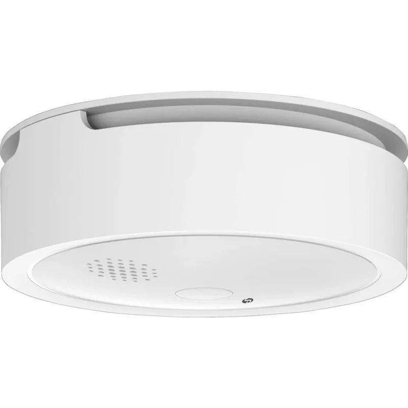 Viedais dūmu sensors Shelly Plus Smoke ar Wi-Fi un Bluetooth, fotoelektrisks, CR123A baterija, baltā krāsā