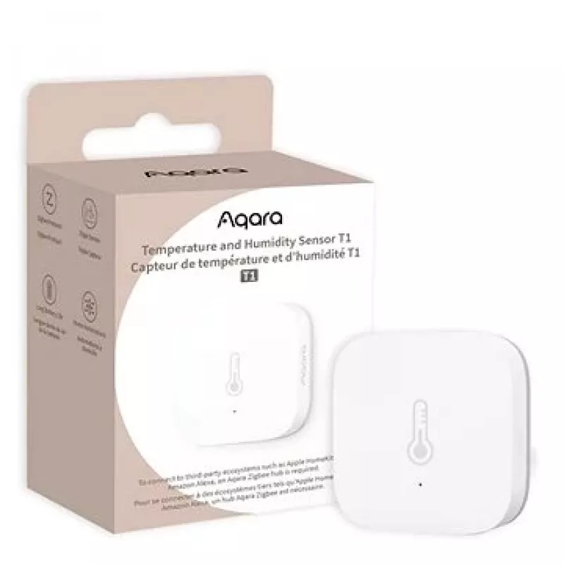 Aqara TH-S02D Sensors Baltā Temperatūra un Mitrums. HomeKit Alexa Google