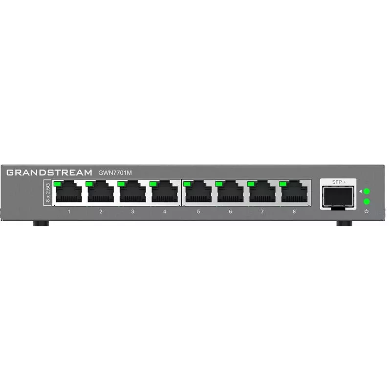 Grandstream Networks GWN7701M tīkla slēdzis Nepārvaldāms 2.5G Ethernet (100/1000/2500) Melns