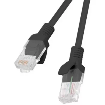Tīkla kabelis LANBERG PCU5-20CC-0025-BK RJ-45 Cat5e 0,25 m melns, U/UTP, CCA, AWG26