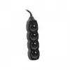 Tracer PowerCord pagarinātājs, 4 kontaktligzdas, 3m, melns