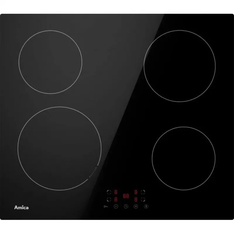 Indukcijas plīts virsma AMICA PI6501, 4 gatavošanas zonas, skārienjutīga vadība