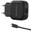 Qoltec 50188 universāls lādētājs klēpjdatoriem, viedtālruņiem, viedpulksteņiem, planšetēm, telefoniem, melns, AC/DC iekštelpām