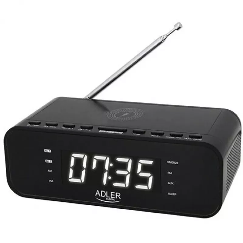 Modinātājpulkstenis ar radio, bezvadu lādētāju Adler AD 1192B