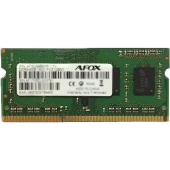 SO-DIMM DDR3 Laptop Atmiņa AFOX 8GB 1333MHz 1.35V Viena Kanāla 1x8GB