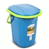 GreenBlue GB320BL Pārnēsājams tualetes spainis ar vāku un rokturi, 19L, izturīgs un stabils
