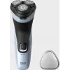 Elektriskais rotācijas skuveklis Philips 3000X Series X3003/00 — 3 galviņas, slapjai/sausai skūšanai, NiMH akumulators, 40 min darbība