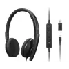 Lenovo 4XD1M45626 vadu austiņas ar mikrofonu, USB Type-C, melnas