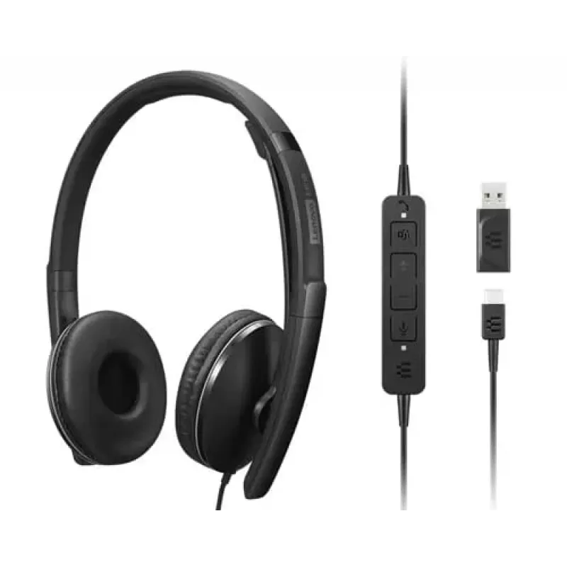 Lenovo 4XD1M45627 Austiņas/Headset Vadu Galvas saite USB Type-C Melns