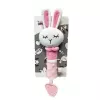 Mīksts plīša skaņu rotaļlieta TULILO Bunny 17 cm — grabulītis zīdaiņiem un mazuļiem