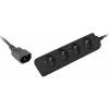 Pagarinātājs Lanberg PS0-04E-0100-IEC-BK 1m 4 AC kontaktligzdas 10A Melns Iekštelpām