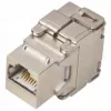 Alantec MKB-S6-1 RJ45 keystone ligzda, STP Cat6, bez instrumentiem, sudraba