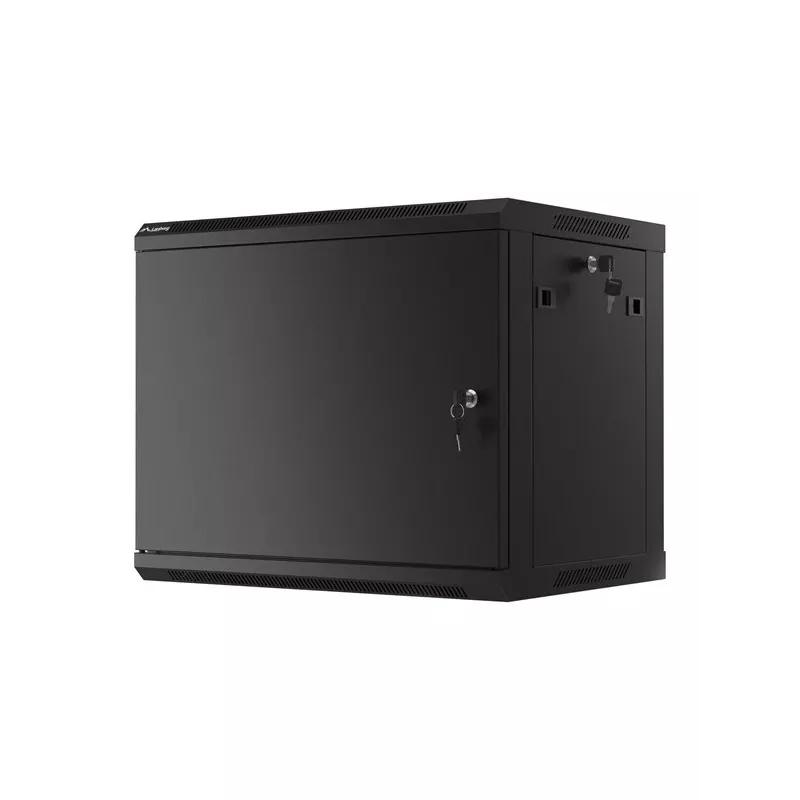 Sienas skapis Lanberg WF01-6409-00B 9U Melns