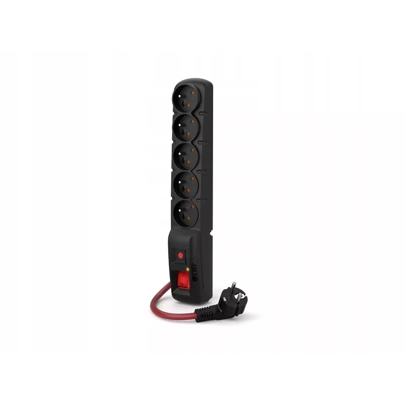 Strāvas sadalītājs ACAR F5 POWER Melns 5 AC kontaktligzdas 230 V 5 m