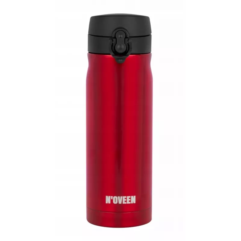 Termopudele NOVEEN TB825 400 ml – nerūsējošā tērauda dzērienu trauks, sarkana