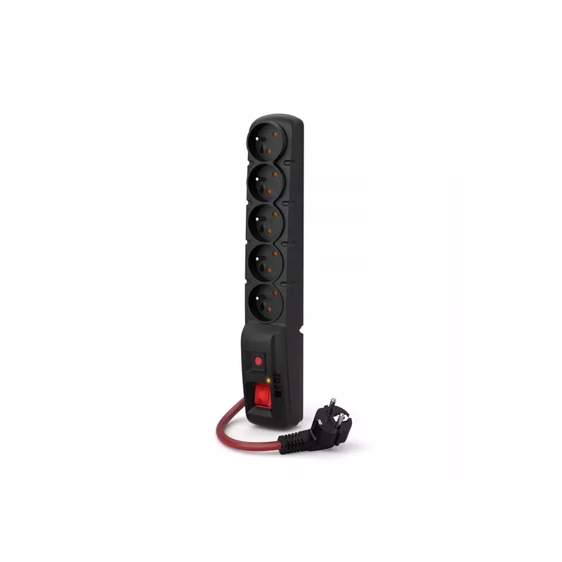 ACAR F5 POWER Melns 5 AC kontaktligzdas 230 V 10 m