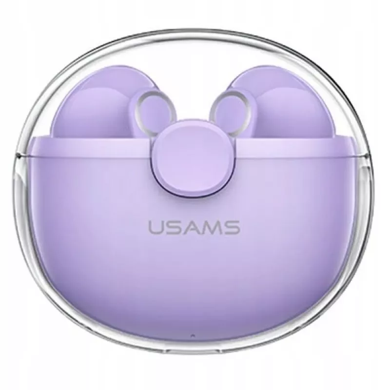 USAMS Bluetooth 5.1 TWS Ausu Austiņas ar Skārienjutīgu Vadību, Ūdensizturīgas Sporta Atskaņotāji, Trokšņu Samazināšana (Purpura)
