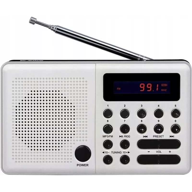 Eltra Radio Pliszka pārnēsājamais radio USB, FM balts
