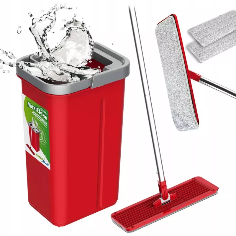 GB870 MaxiClean Plakanā mopa komplekts ar 2-in-1 spaiņa sistēmu 5.7L, 360° rotējoša galva