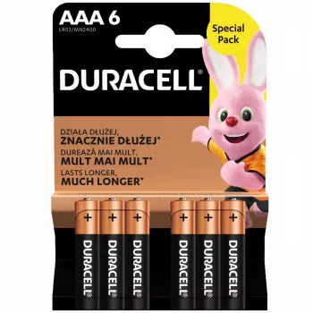 Baterijas Duracell AAA R03 6 gab.