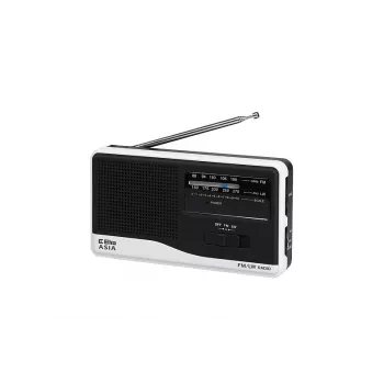 Radio Eltra Asia White — pārnēsājams FM/AM radio ar tīkla un bateriju darbību