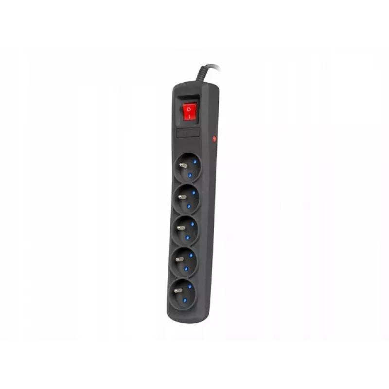 Armac ARC5/15/CZ pagarinātājs ar 5 ligzdām, 1,5 m vadu, melns