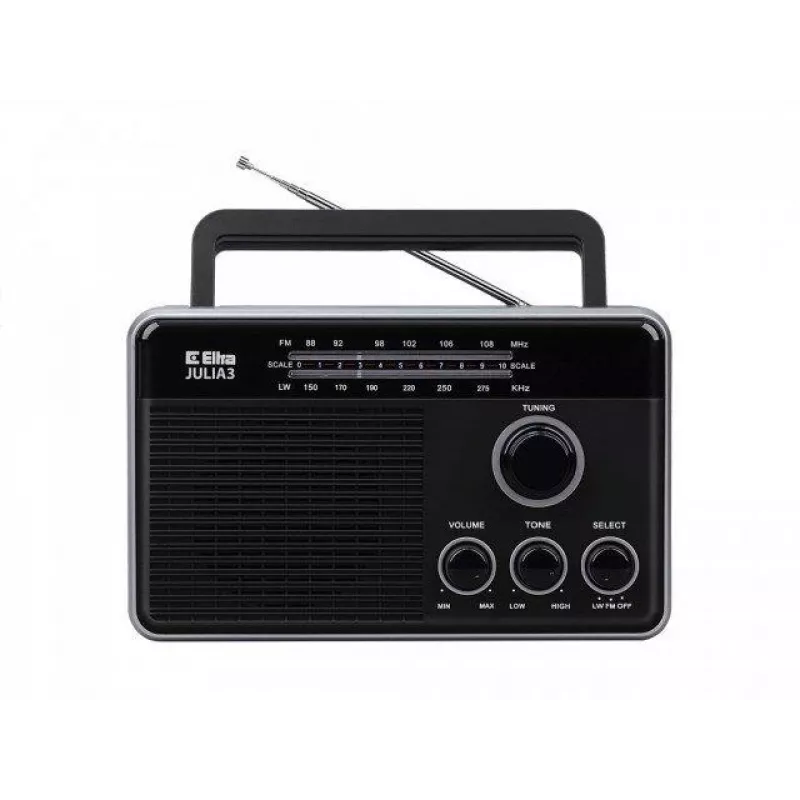 Eltra Radio Julia 3 melns – kompakts mono radio