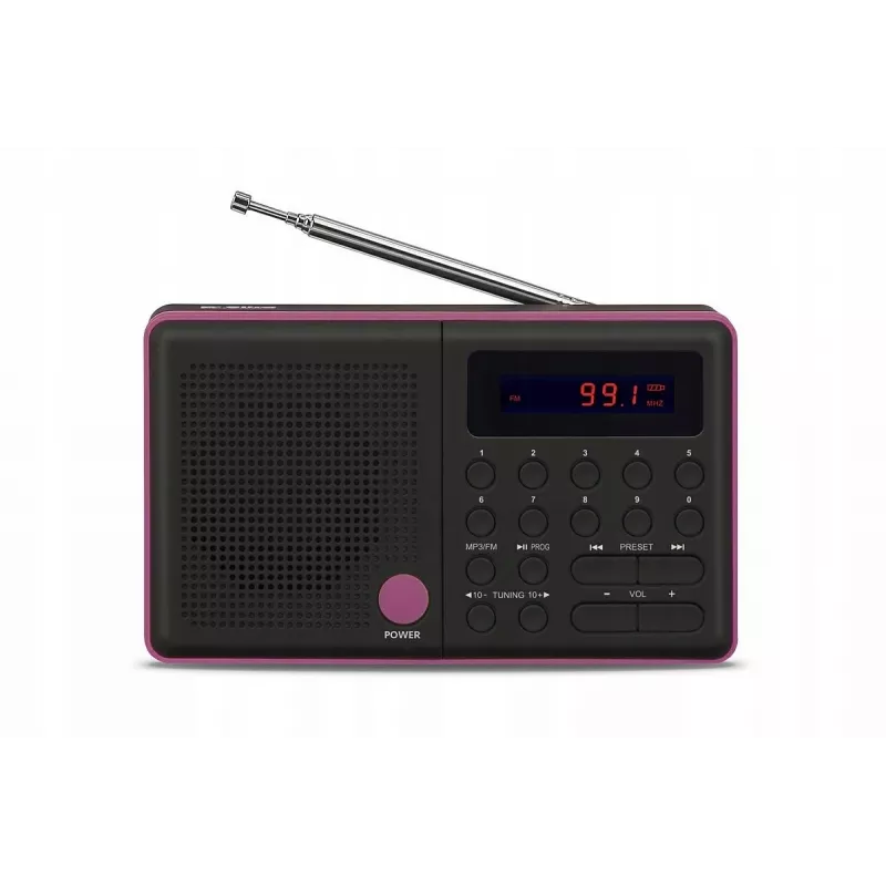 Eltra Pliszka USB FM radios, melns