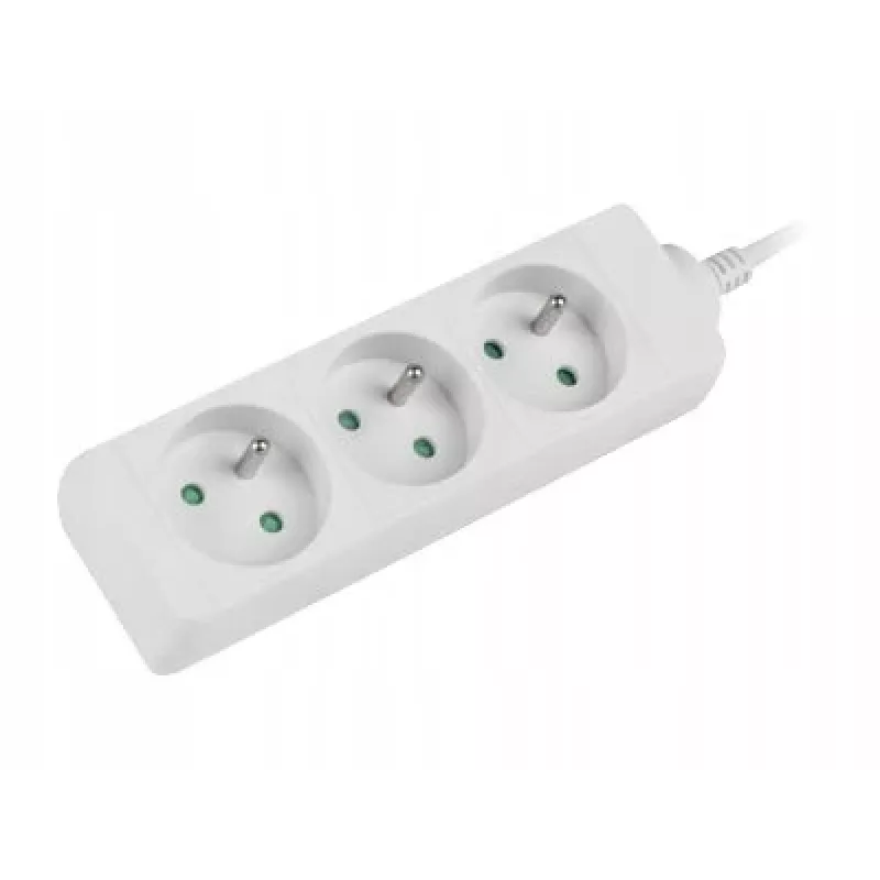 Lanberg PS0-03E-0150-W pagarinātājs ar 3 kontaktligzdām, balts