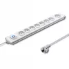 Pārsprieguma aizsargs Qoltec 50293 Balts 8 kontaktligzdas 230 V