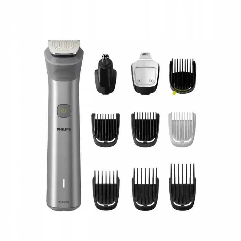 Philips All-in-One Trimmer MG5920/15 Series 5000, Nerūsējošais tērauds, 0.5 mm, 1.6 cm, 1 mm, Bārda, Ausis, Deguns, Akumulators