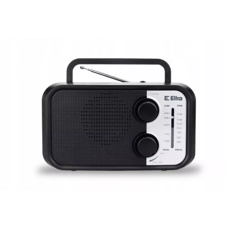 Portatīvais radio Eltra DANA melns — FM/AM uztvērējs, kompakts dizains