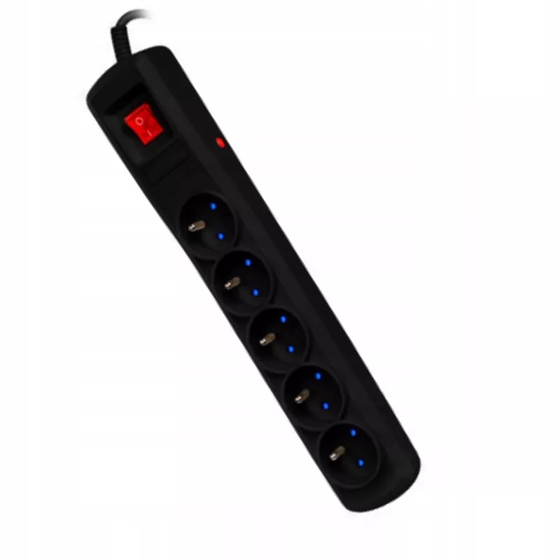 Pagarinātājs ARMAC ARC 5 — 5 kontaktligzdas, 3 m vads, melns