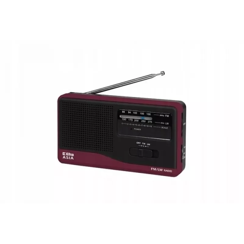Portatīvais radio Eltra Asia Black — kompakts AM/FM uztvērējs
