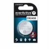 Litija monētu/plakanā baterija everActive CR2450, 3 V, 5 mm augstums — iepakojumā 5 gab.