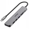 USB-C centrmezgls Unitek 7in1 Alumīnijs PD 100W 5 Gbps — daudzportu adapteris ar Power Delivery