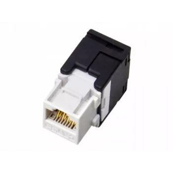 Alantec MB001 RJ45 keystone modulis, bez instrumentiem, UTP Cat5e, melns/balts
