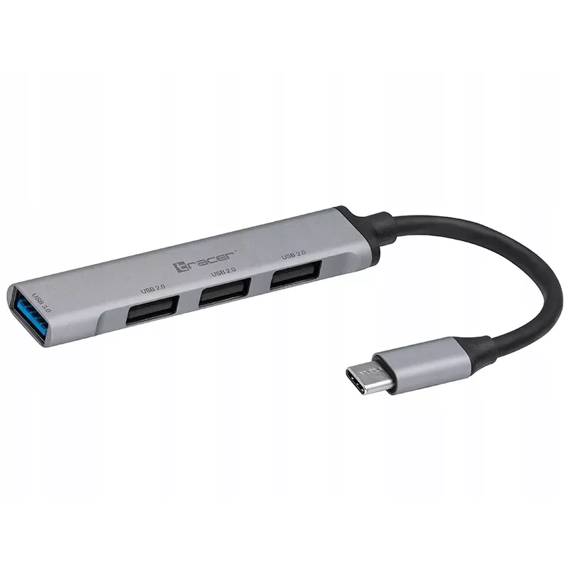 TRACER H40 USB Type-C alumīnija centrmezgls 4 porti USB 3.0/2.0