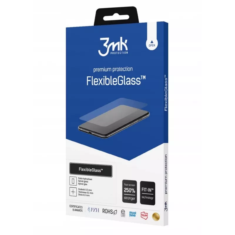 3MK FlexibleGlass hibrīda aizsargstikls Samsung Galaxy S23 (S911) ekrānam, 6,1 collas, 7H