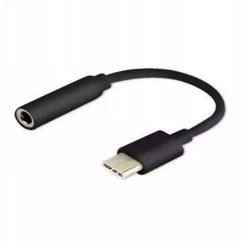 Savio AK-35/B USB Type-C (3.1) vīrišķais uz 3.5 mm sievišķo adapteris, melns