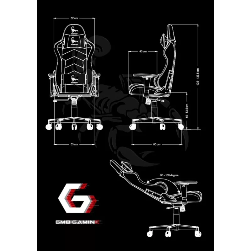 Gaming krēsls Gembird GC-SCORPION-02X