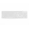 Vadu pilnizmēra tastatūra NATEC NAUTILUS NKL-1951, 105 taustiņi, US International QWERTY, balta, USB, 1.8 m