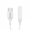 USB Type-C (vīr.) – Jack 3.5mm (siev.) audio adapter balts SAVIO AK-52