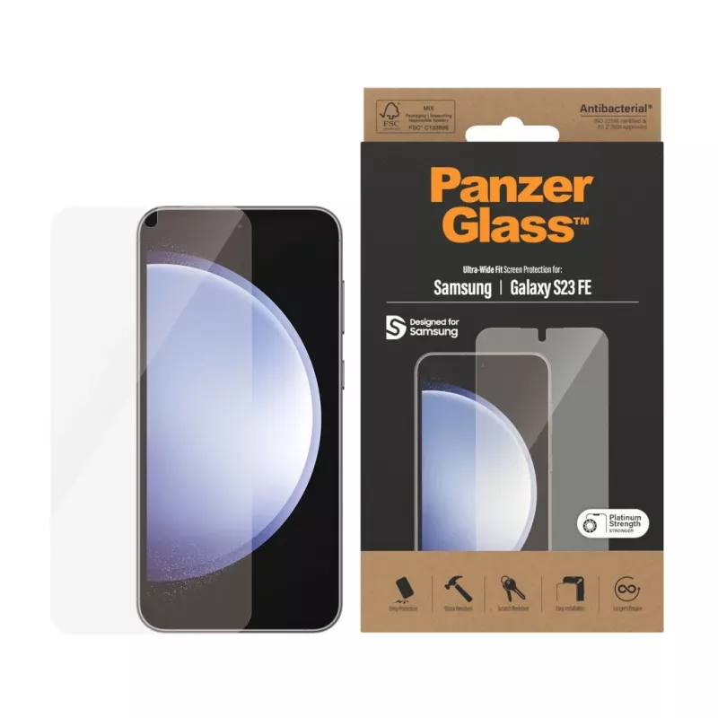 PanzerGlass® Ekrāna aizsargs Samsung Galaxy S23 FE | Ultra-Wide Fit