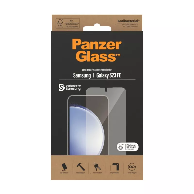 PanzerGlass® Ekrāna aizsargs Samsung Galaxy S23 FE | Ultra-Wide Fit